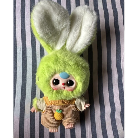 Baby Three Rabbit Miniature Bunny Plush Pendant Series Turquoise Bunny