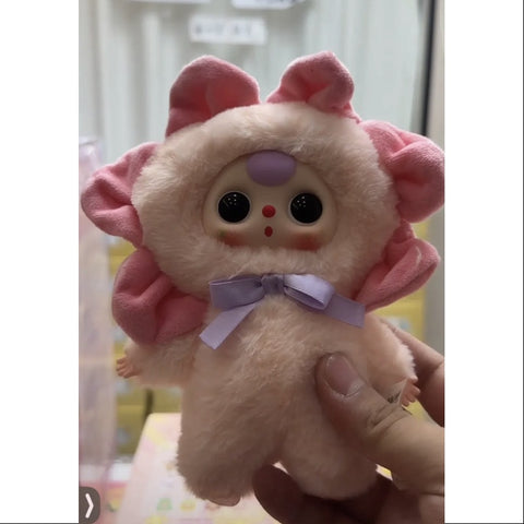 Baby Three Where is Spring Plush Pendant Series Pink flower