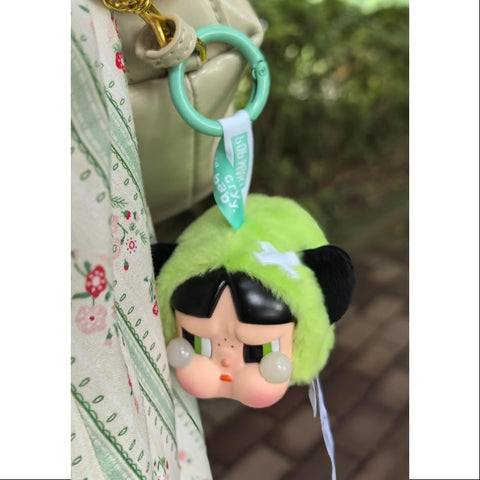 Crybaby Powerpuff Girls vinyl face pendant keychain Series Buttercup