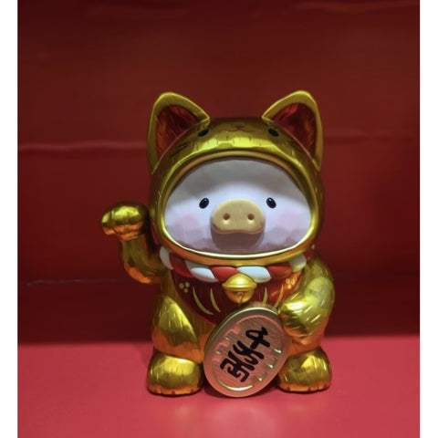 LuLu the Piggy Wood Carving Lucky Cat Gold 2026 Limited Edition