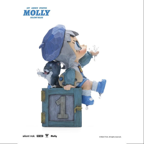 MOLLY x Silent Trick Molly 1st Anniversary Statue Silent Blue 2024 LIMITED