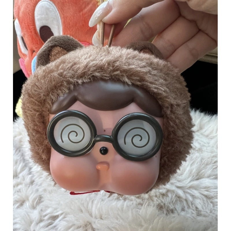 Crybaby Sad Zoo Day Vinyl Plush Pendant Blind Ball Series: The Nerdy Raccoon (Confirmed Style)