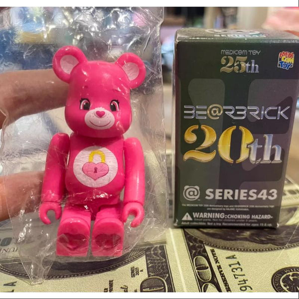 Bearbrick Series 43 Secret Care Bear Chase Pink 100% – TOYSEZ