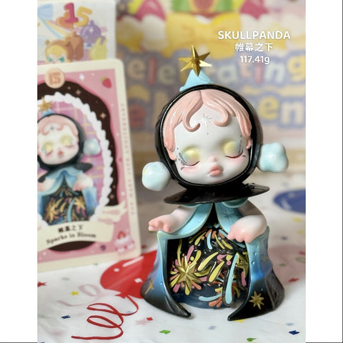 Skullpanda Celebrating the Moment Pop Mart 15th Anniversary Series Sparks in Bloom