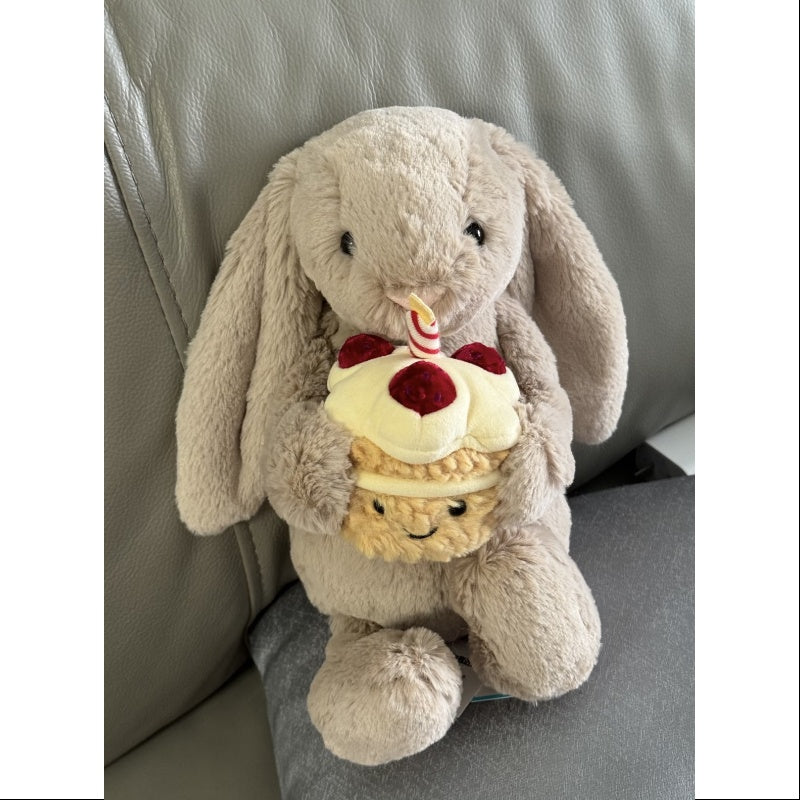 Bashful Beige Birthday Bunny 2025 Jellycat Plush Doll