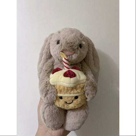 Bashful Beige Birthday Bunny 2025 Jellycat Plush Doll