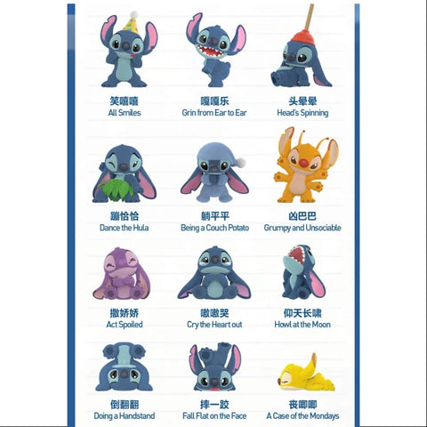 Disney Stitch Little Emotions Series Whole Set Opened
