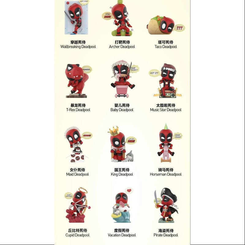 Pop Mart Marvel Deadpool Series Whole Set Opened