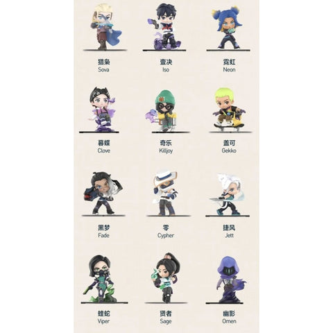 VALORANT Classic Agents Blind Box Series: Whole Set (Opened Box)