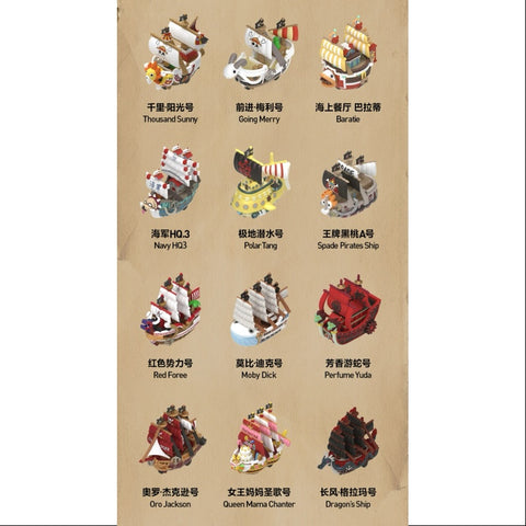One Piece The Grand Line Vehicles Series Whole Set Opened