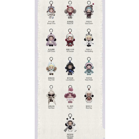Skullpanda Off Mode Plush Pendant Bilnd Box Series: Whole Set (Brand New With Plastic)