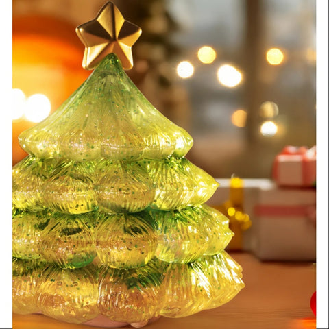 LuLu the Piggy XL Sparkling Christmas Tree Gold Green 2024 Limited Edition