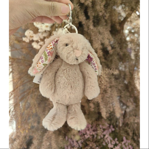 Blossom Beige Bunny Petal 2024 Jellycat Plush Bag Charm