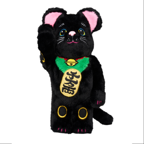 Bearbrick Lucky Cat Kigurumi Black 400% Be@rbrick 2024 Limited