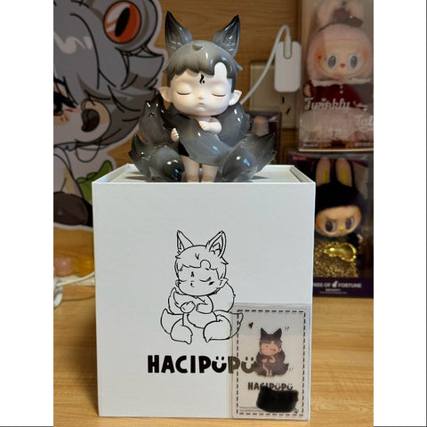 Hacipupu Nine Tailed Fox Black Figurine Art Toy 2024 Limited