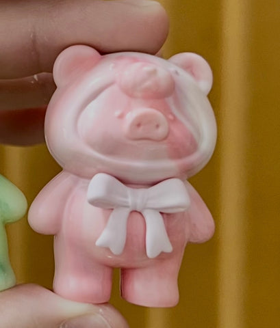 LuLu the Piggy Teddy Mini Ore Collection Blind Bag Series: Pink Travertine (SR 1/20) (Confirmed Style)