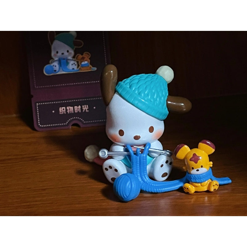 Sanrio Pochacco Vintage Time Train Series Knitting Time