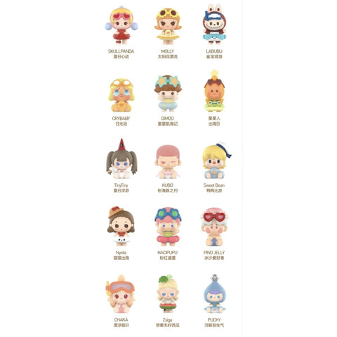 Pop Bean Island Vacation Blind Box Series: Whole Set (Opened Box)