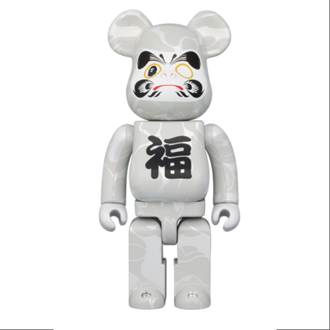 Bearbrick Bape Lucky Cat Daruma White & Black 400% & 100% 4PCS Be@rbrick 2024 Limited