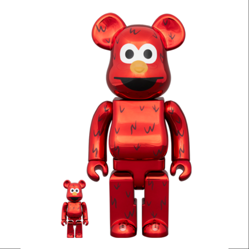 Bearbrick Elmo Chrome Ver. 400% & 100% Be@rbrick 2024 Limited