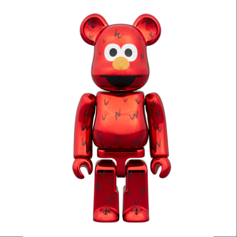 Bearbrick Elmo Chrome Ver. 400% & 100% Be@rbrick 2024 Limited