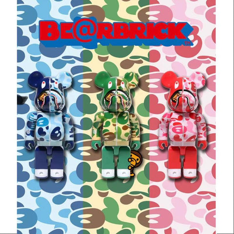 Bearbrick Bape Baby Milo Camo Shark 400% & 100% 6PCS Be@rbrick 2024 Limited