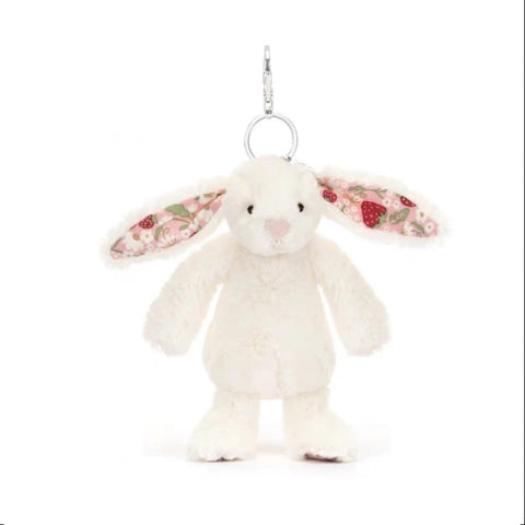 Blossom Cream Bunny Berry 2024 Jellycat Plush Bag Charm