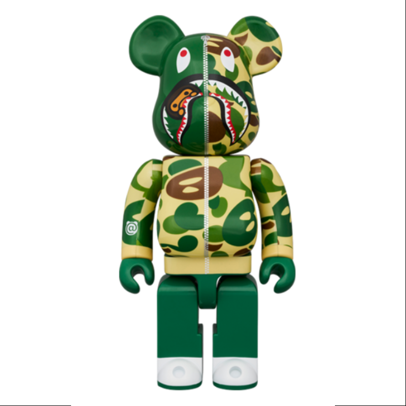 Bearbrick Bape Baby Milo Camo Shark 400% & 100% 6PCS Be@rbrick Bearbrick Bape Baby Milo Camo Shark 400% & 100% 6PCS Be@rbrick