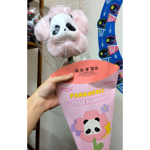 Panda Roll Plush Flower World Blind Box Series: Pink Plush Flower (Confirmed Style)