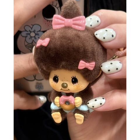 Monchhichi Mon Mon Farm Classic Coffee Plush Pendant Blind Box Series: Strawberry Sweety (Confirmed Style)
