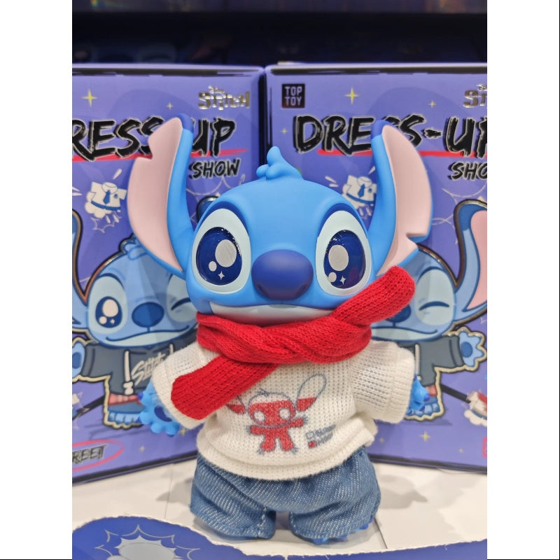 Disney Stitch Dress Up Show Vinyl Plush Pendant Series Winter Style
