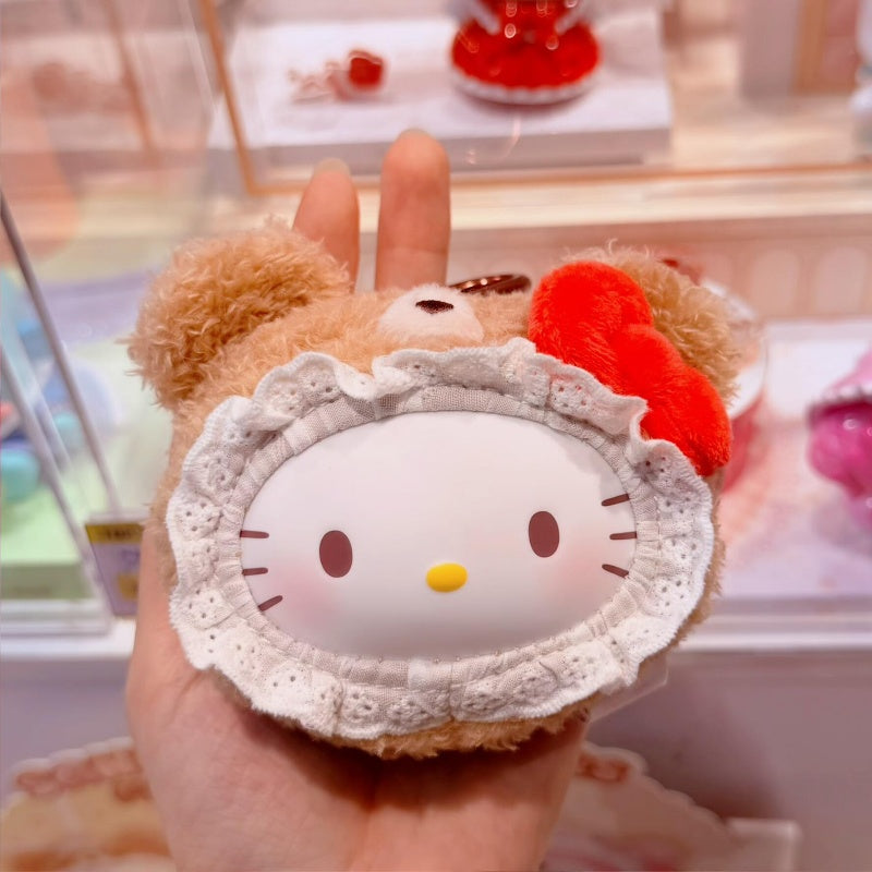 Hello Kitty Sanrio Characters Fluffy Teddy Bear Plush Pendant Series Hello Kitty