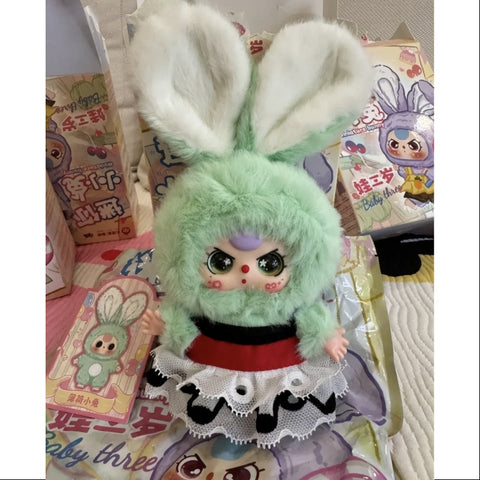 Baby Three Rabbit Miniature Bunny Plush Pendant Series Mint Bunny