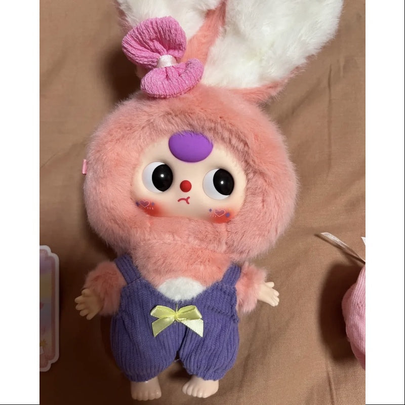 Baby Three Macaron Cute Bunny Plush Series Red bunny