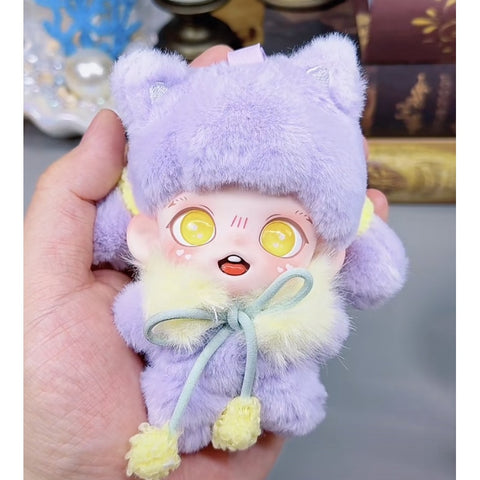Baby Zoraa Fluffy Tea Party Plush Pendant Blind Box Series: Taro Kitty (Secret, 1/72)