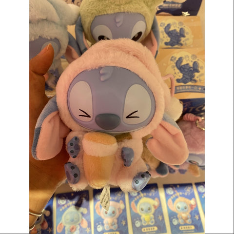 Disney Stitch Eat Something Before Sleep Series Vinyl Plush Pendant Tea with Milk