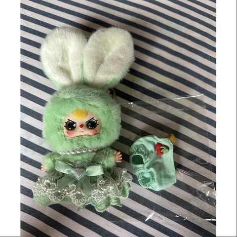 Baby Three Rabbit Miniature Bunny Plush Pendant Series Mint Bunny