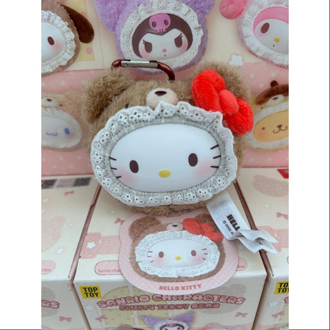 Hello Kitty Sanrio Characters Fluffy Teddy Bear Plush Pendant Series Hello Kitty