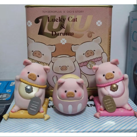 LuLu the Piggy Lucky Cat& Daruma Limited Original Color