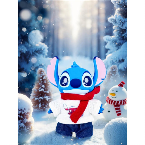 Disney Stitch Dress Up Show Vinyl Plush Pendant Series Winter Style