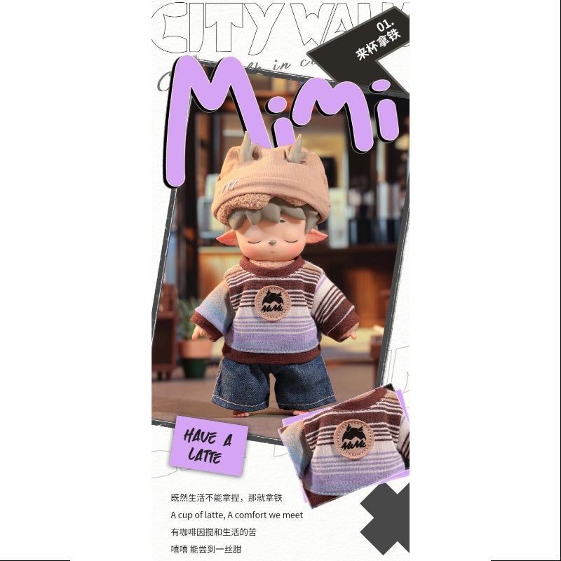 MIMI's City Walk Series Vinyl Plush Pendant Have a Latte