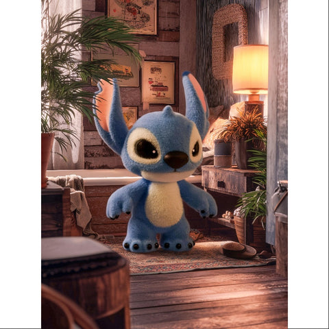Disney Stitch Fluffy Adventure Series Bear Down Menacingly