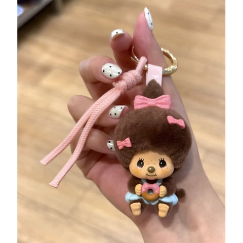 Monchhichi Mon Mon Farm Classic Coffee Plush Pendant Blind Box Series: Strawberry Sweety (Confirmed Style)