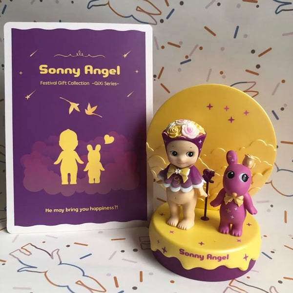 Reserved Sonny Angel Gold best Purple Rose Robby & Bouquet Qixi Special Limited Gift