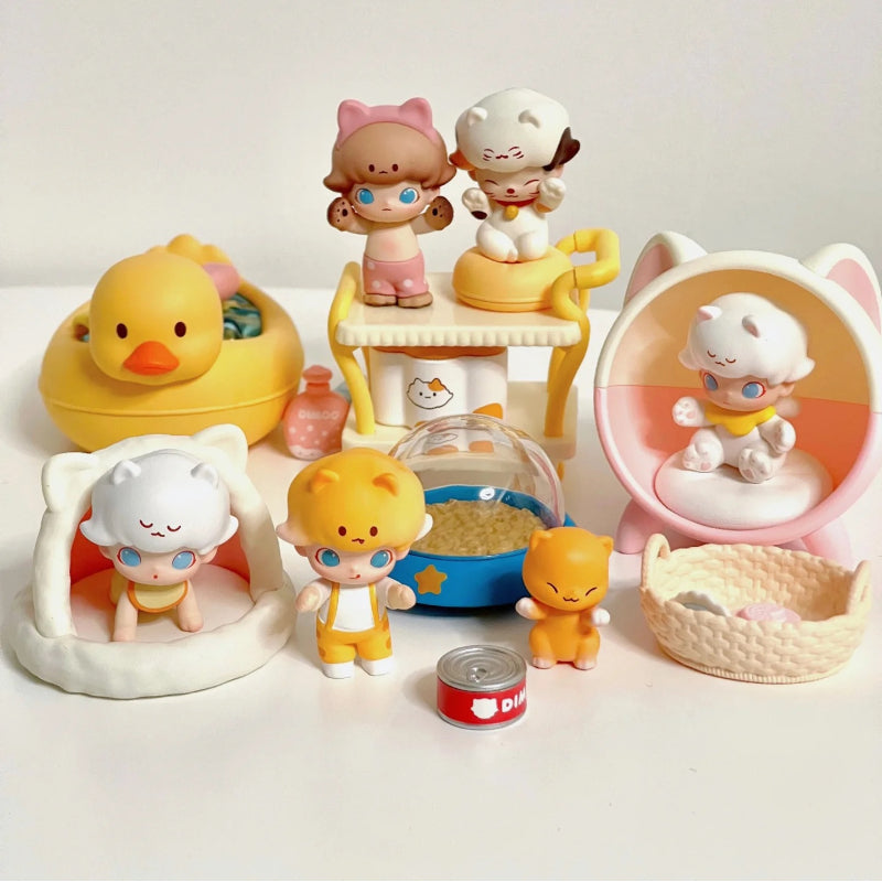 Yellow Dimoo Cat DIMOO Cat Paradise Series Whole Set Opened – TOYSEZ