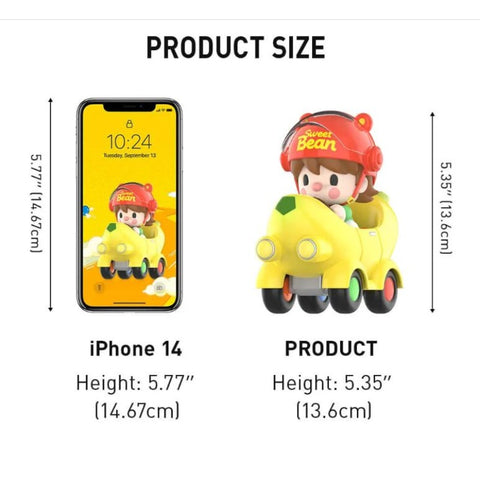 Sweet Bean Banana Chocolate Car Figurine