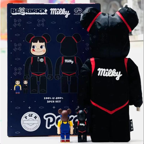 Bearbrick POTR Peko Milky 400% & 100% 3PCS Be@rbrick 2024 Limited