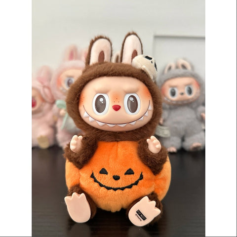 Labubu The Monsters Happy Halloween Party Series Sitting Pumpkin Vinyl Plush Pendant LIMITED