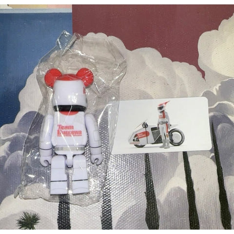 Bearbrick Series 50: Team Ikuzawa White motorcycle 100% (Super Hidden) (Secret Edition)