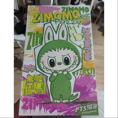 LABUBU 緑 Labubu The Monsters Zimomo Fuzzy Moss Green Figurine 2024